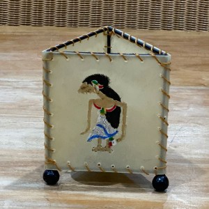 Indonesian Puppet Candle Holder (side 1)