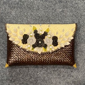 Dark Brown Wicker Purse (front)